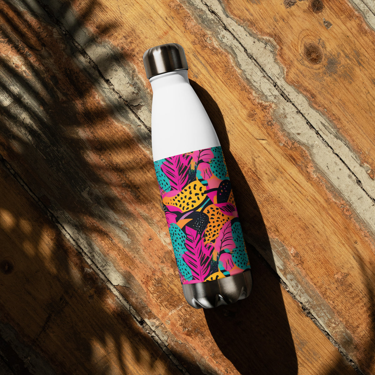 Exotic Splash - Vibrant Stainless Steel Bottle - - Water Bottles