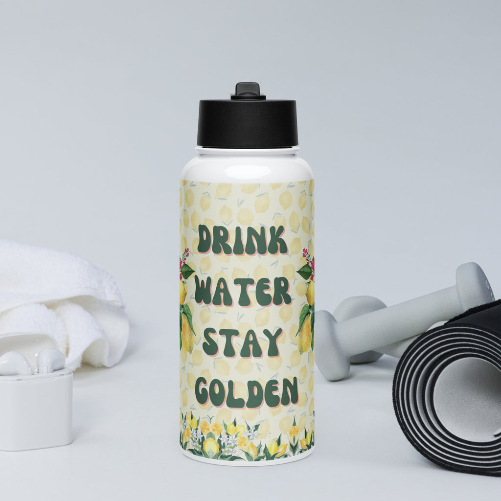 Drink Water, Stay Golden – Summer’s Radiance in Every Sip - - Water Bottles