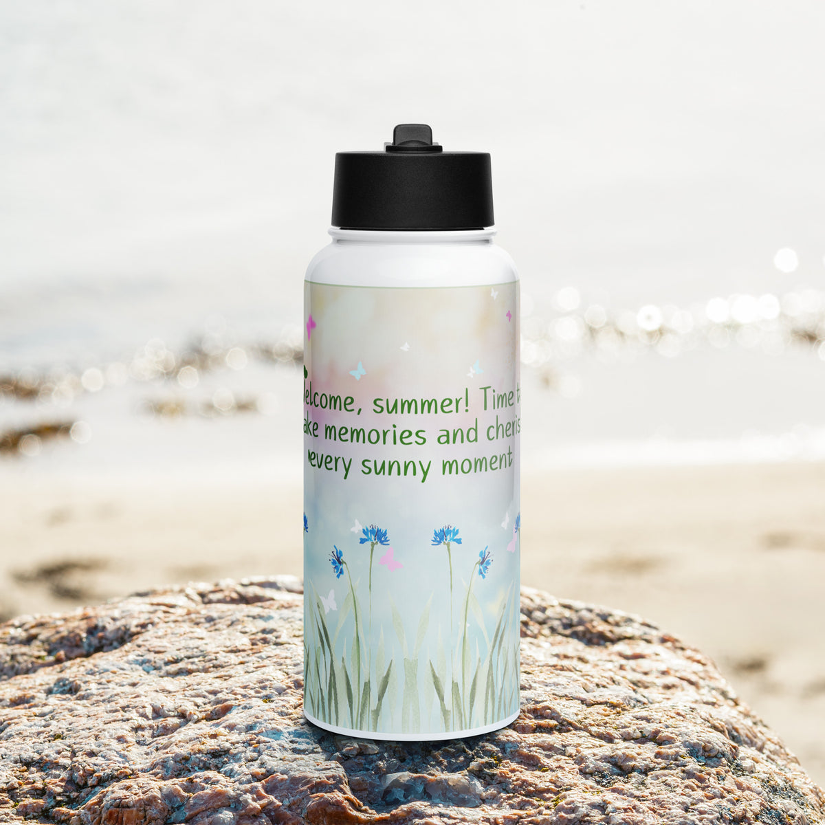 Summer Floral Stainless Bottle for Her - - Water Bottles