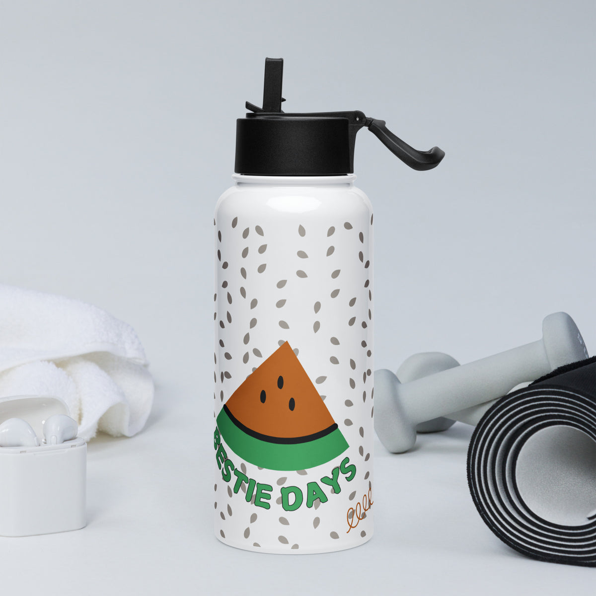 Bestie Approved – Watermelon Beach Bottle - - Water Bottles