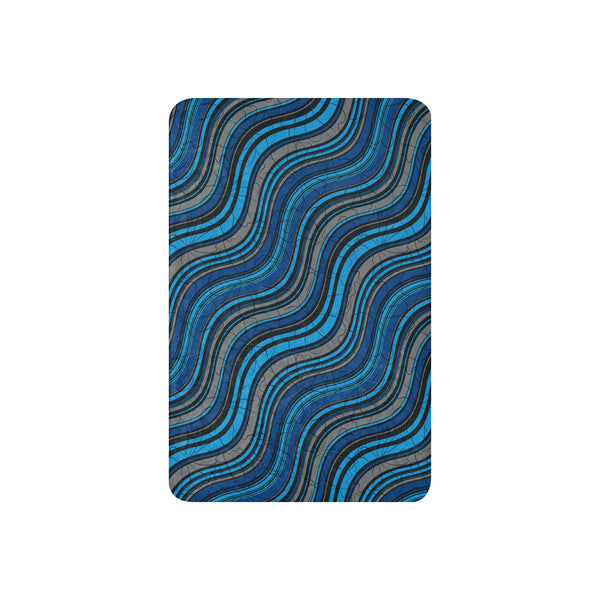 Waves of Comfort - Abstract Sherpa Blanket - - Blankets