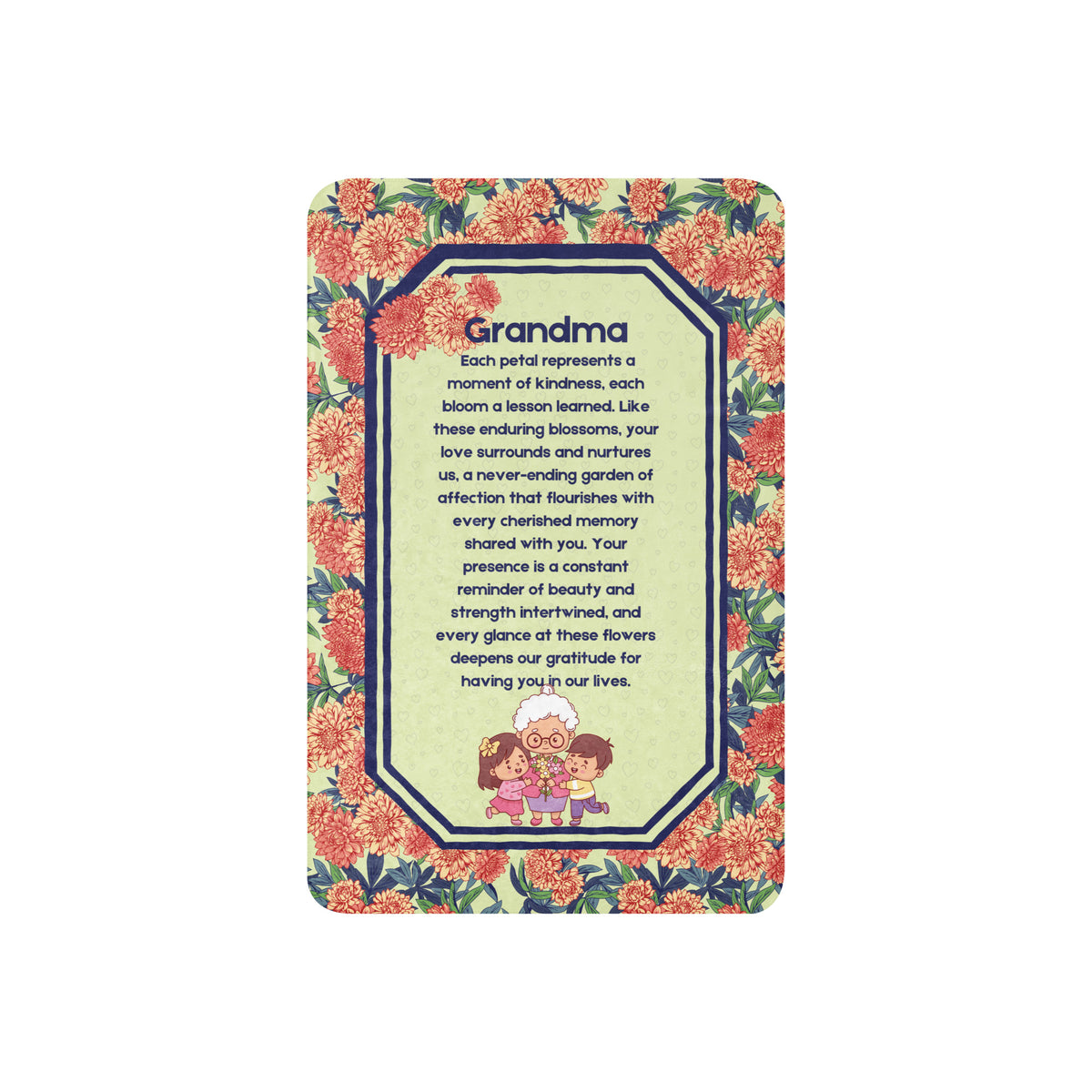 Blossoms of Love - Grandma's Floral Tribute Blanket - - Blankets