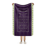 Granny's Garden - Dark Purple Floral Comfort - - Blankets