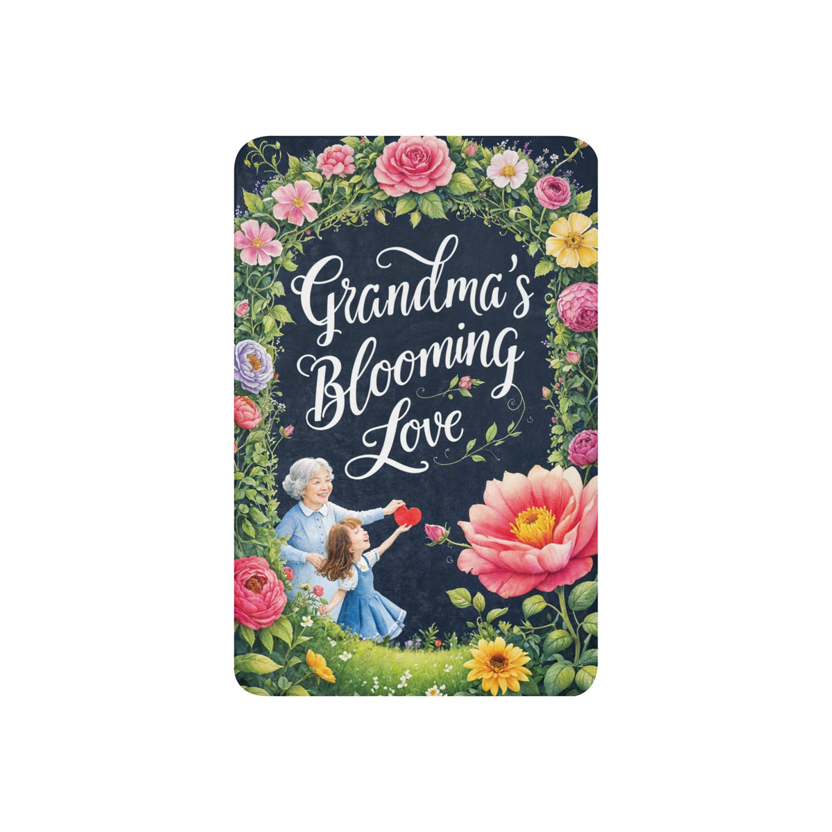 Eternal Blossoms - Grandma's Love Wrapped in Warmth - - Blankets