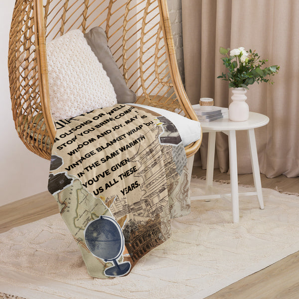 Gift the Journey – Vintage Sherpa Blanket for Grandpa - Default Title - Sherpa blanket