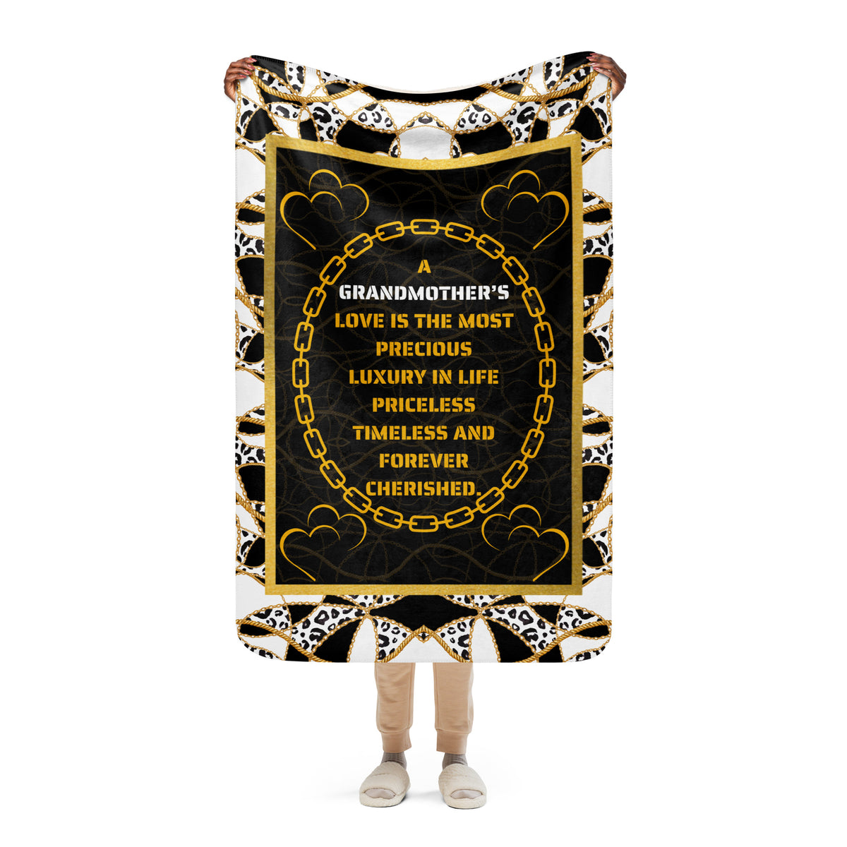 Gift the Glamour – Grandmother’s Luxe Blanket - Default Title - Sherpa blanket