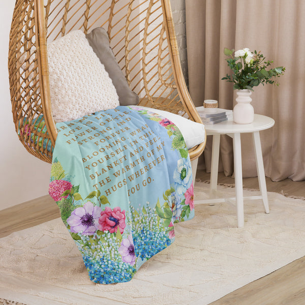 Grammie’s Love – Gift Blanket of Flowers & Warmth - - Sherpa blanket