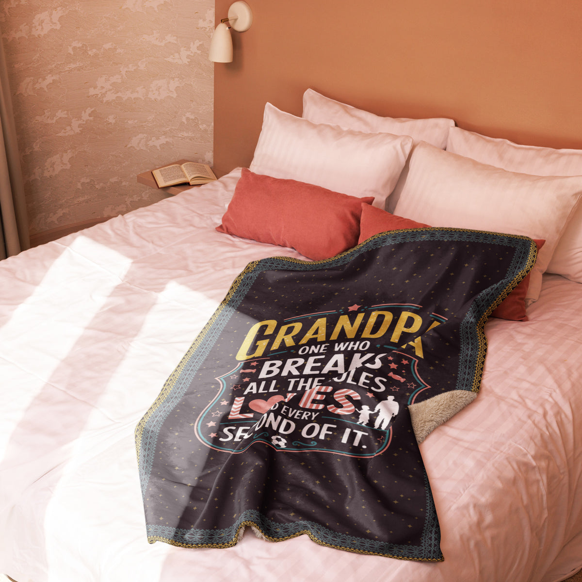 Grandpa – Gift Blanket for the Rule Breaker - Default Title - Sherpa blanket