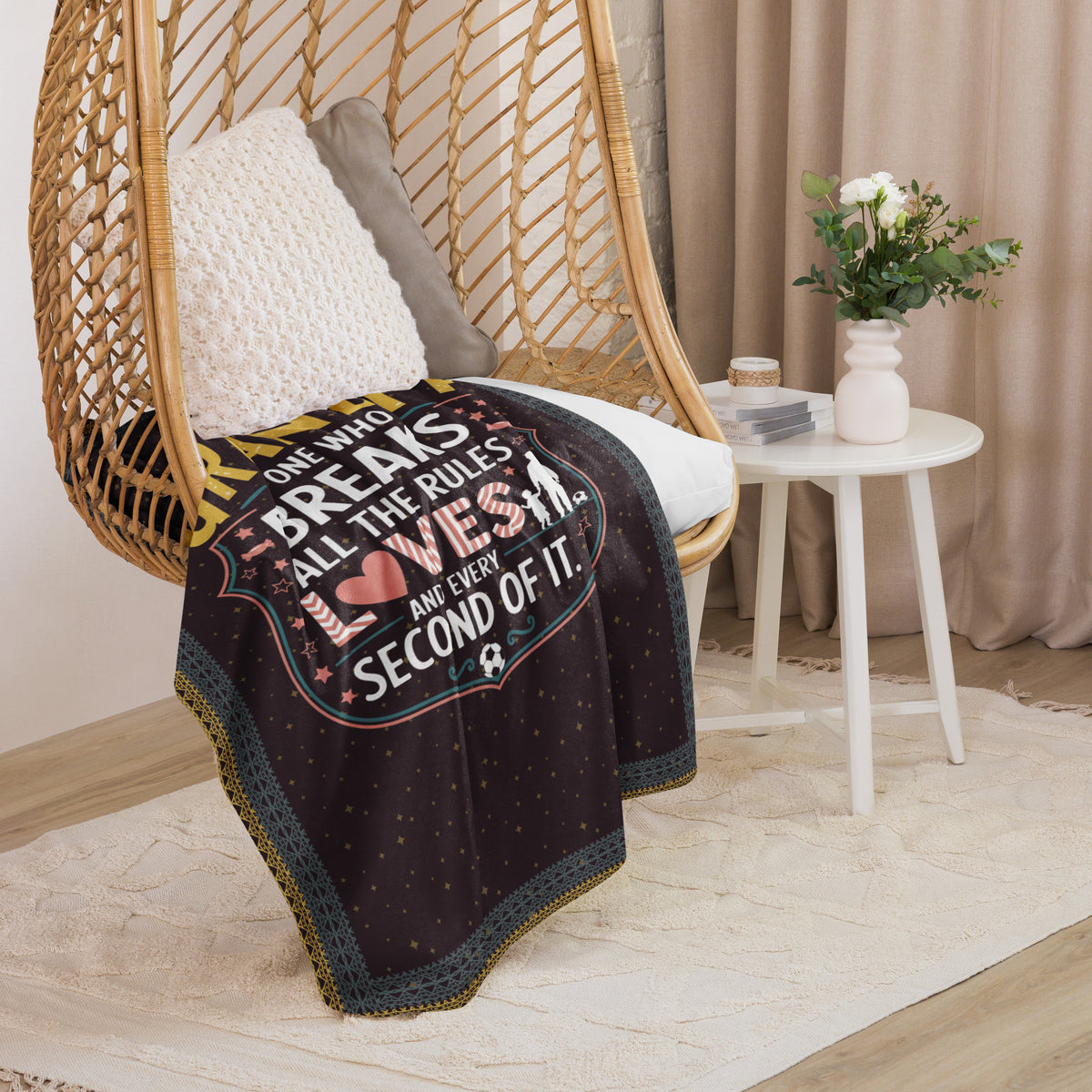 Grandpa – Gift Blanket for the Rule Breaker - - Sherpa blanket