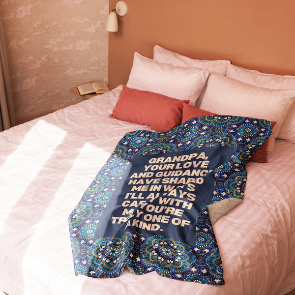 Grandpa, One of a Kind – Gift Blanket for Him - - Sherpa blanket