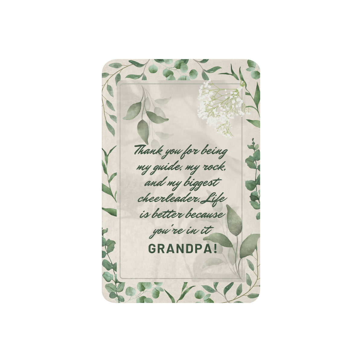 Grandpa, My Rock – A Cozy Sherpa Blanket of Love - Default Title - Sherpa blanket