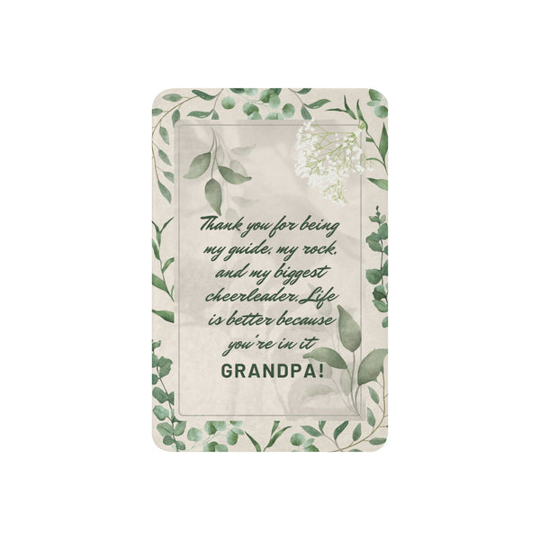 Grandpa, My Rock – A Cozy Sherpa Blanket of Love - Default Title - Sherpa blanket