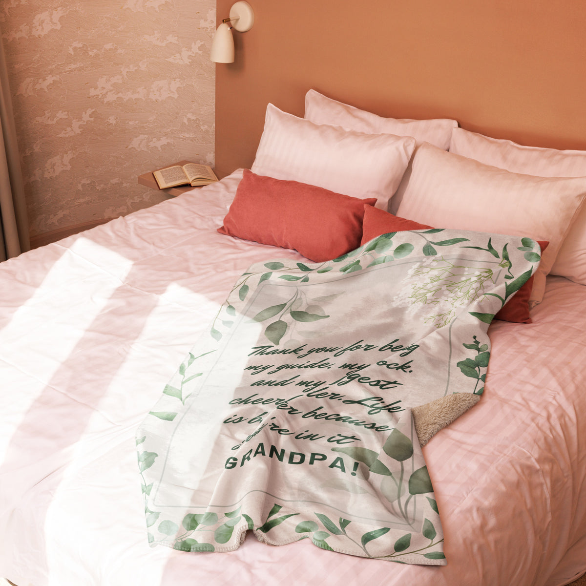 Grandpa, My Rock – A Cozy Sherpa Blanket of Love - - Sherpa blanket