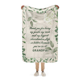 Grandpa, My Rock – A Cozy Sherpa Blanket of Love - - Sherpa blanket