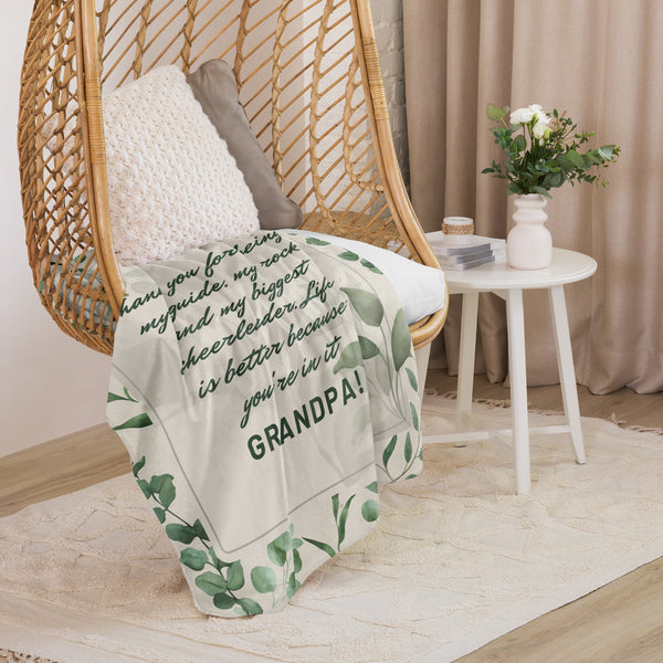 Grandpa, My Rock – A Cozy Sherpa Blanket of Love - - Sherpa blanket
