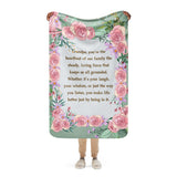 Grandpa, Our Family’s Heartbeat – Cozy Sherpa Blanket - Default Title - Sherpa blanket