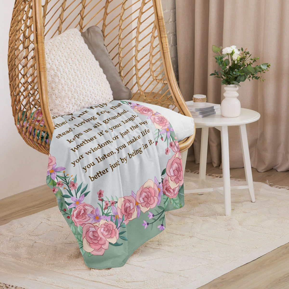 Grandpa, Our Family’s Heartbeat – Cozy Sherpa Blanket - - Sherpa blanket