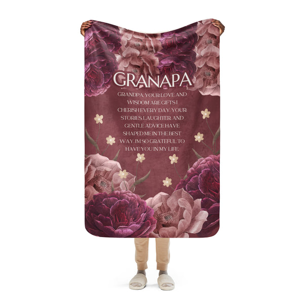 Grandpa’s Love, A Gift to Treasure Forever - Default Title - Sherpa blanket
