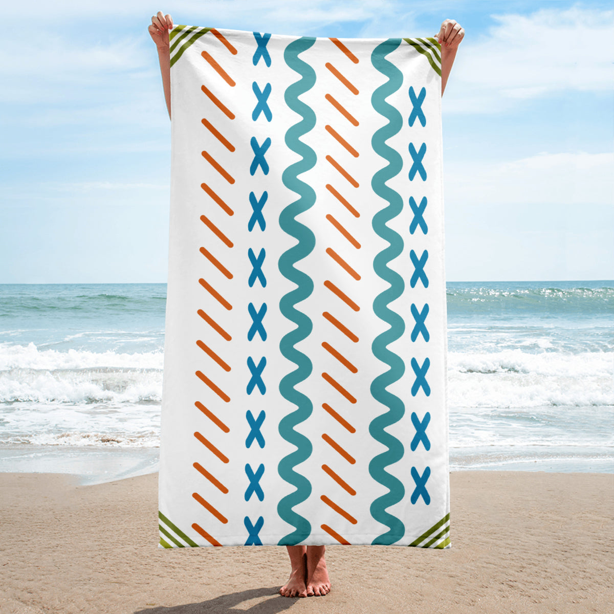 Tropical Tranquility - Aesthetic Abstract Textures Towel - -