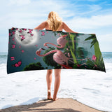 Butterfly Ballet at Twilight - Unique Beach Towel - - Towels