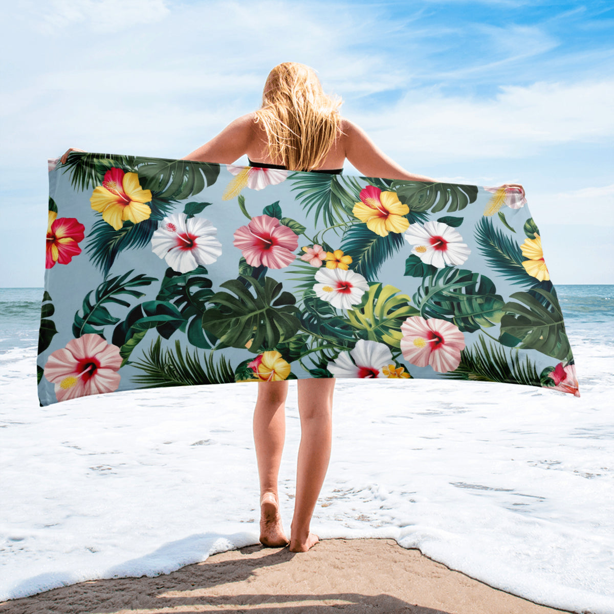 Exotic Elegance - Tropical Hibiscus Towel - - Towels