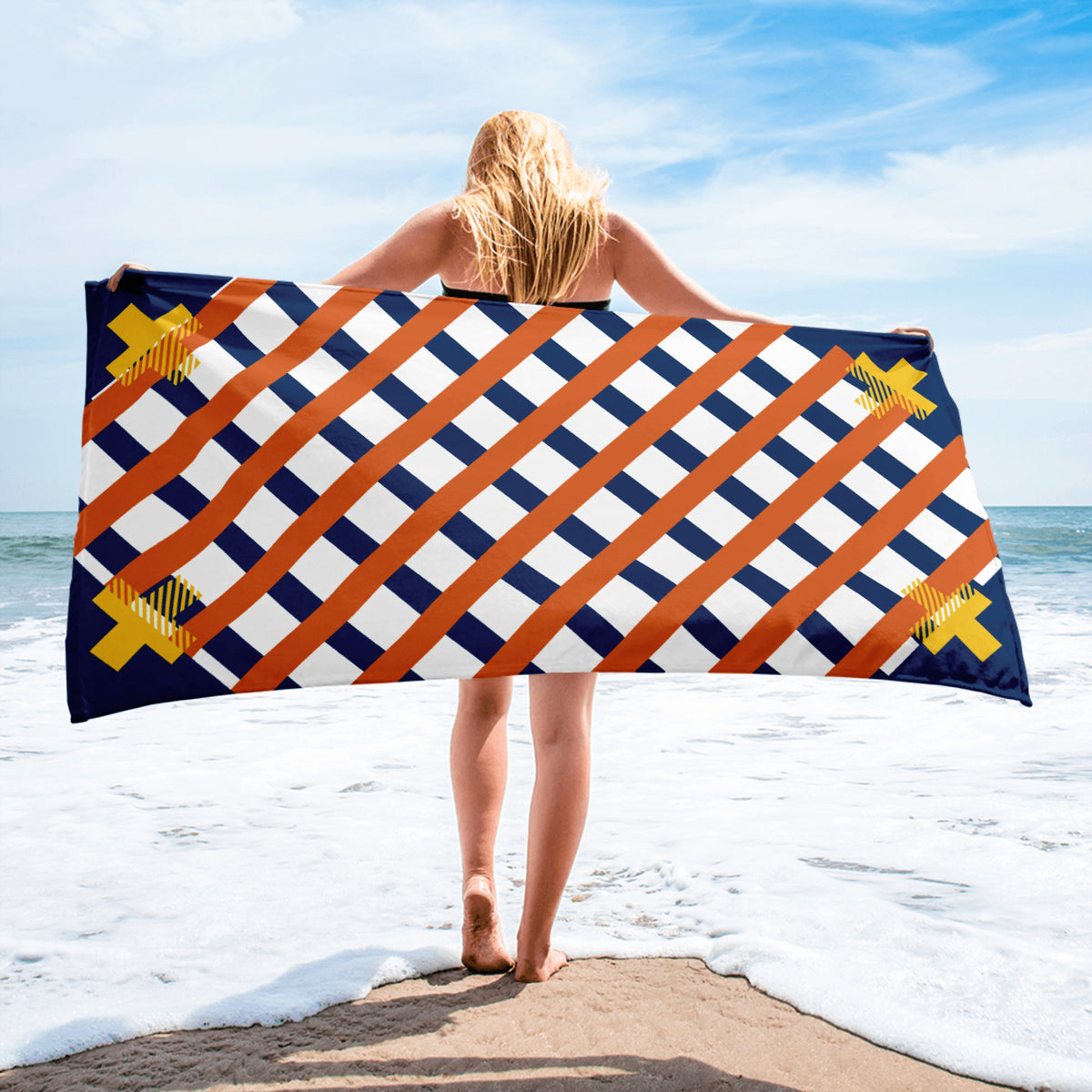 Geometric Burst - Vibrant Towel Art - - Towels