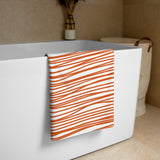 Modern Motion - Vibrant Orange Wavy Towel - Default Title - Towels