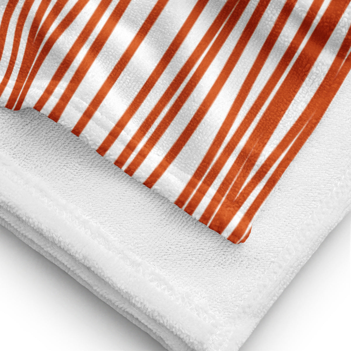 Modern Motion - Vibrant Orange Wavy Towel - - Towels