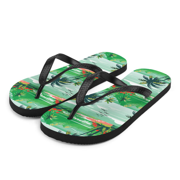 Sunset Serenity Beach Flip-Flops - - Shoes