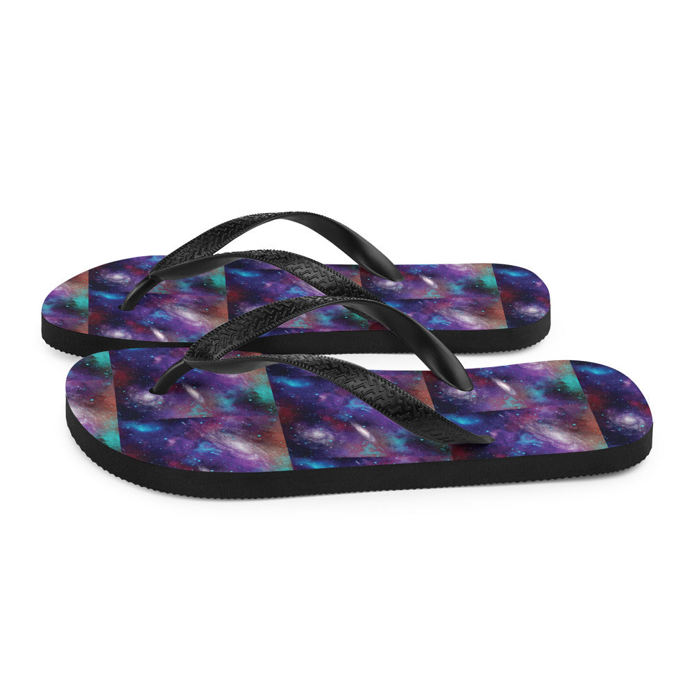 Galaxy Dreams - Cosmic Flip-Flops - - Shoes