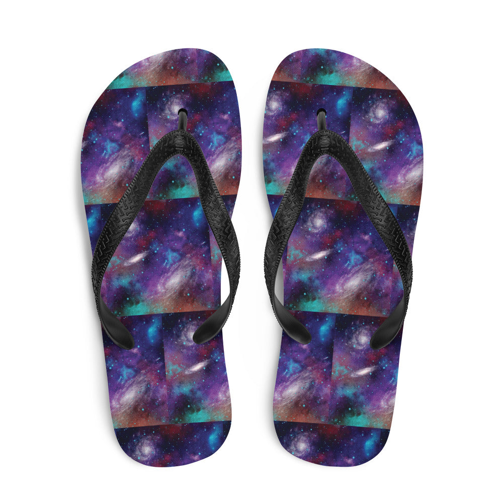 Galaxy Dreams - Cosmic Flip-Flops - - Shoes