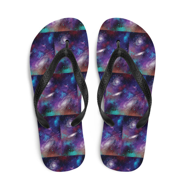 Galaxy Dreams - Cosmic Flip-Flops - - Shoes