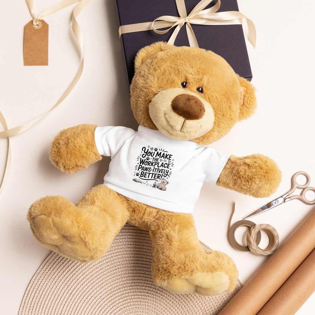 Teddy Bear with a T-shirt – Office Cheer Edition - - Teddy Bear