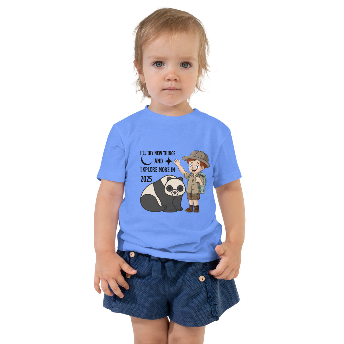 Little Adventurer Shirt – Perfect for Curious Kids - Heather Columbia Blue - Toddler Short Sleeve Tee