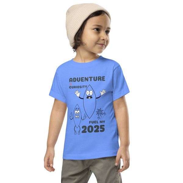 2025 Explorer Tee – Adventure Gift for Kids - Heather Columbia Blue - Toddler Short Sleeve Tee