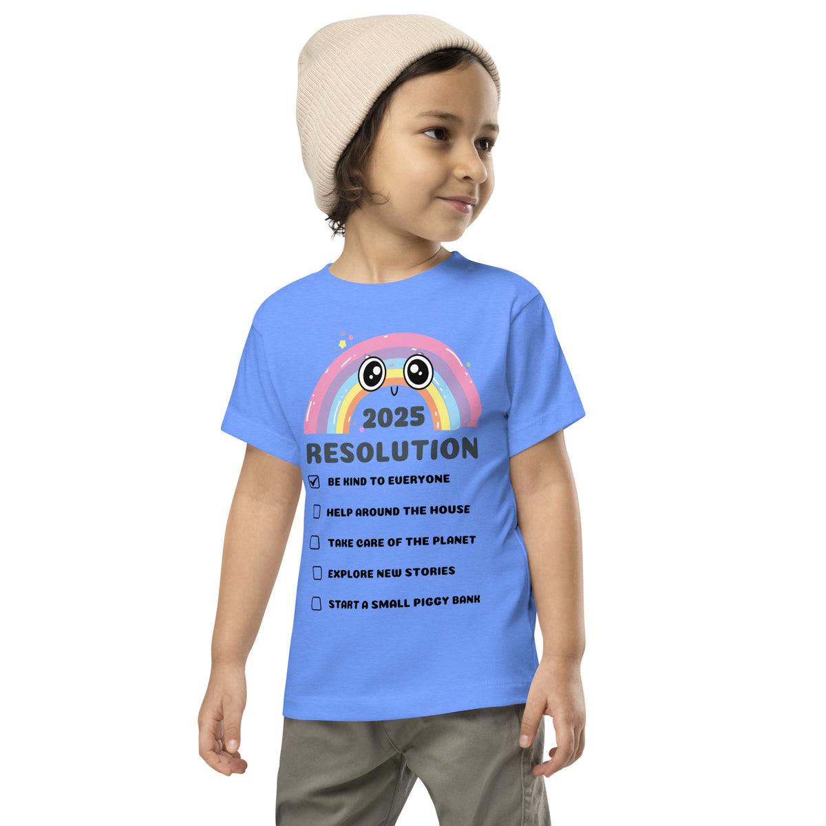 New Year Toddler Tee – Colorful Gift for Growth - Heather Columbia Blue - Toddler Short Sleeve Tee