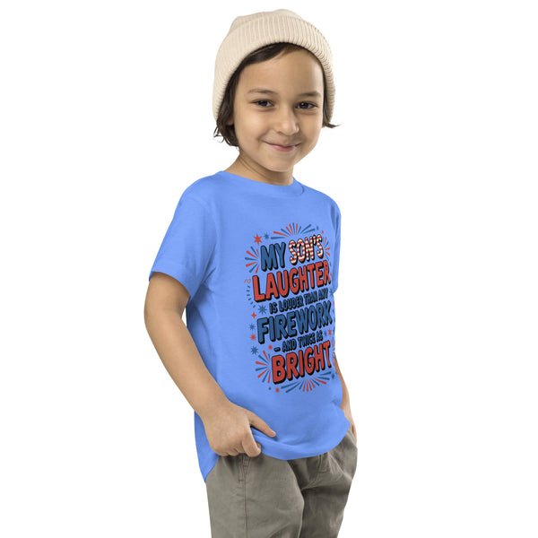 My Son’s July 4th Tee – Firework Laughter & Joy - - Toddler Short Sleeve Tee
