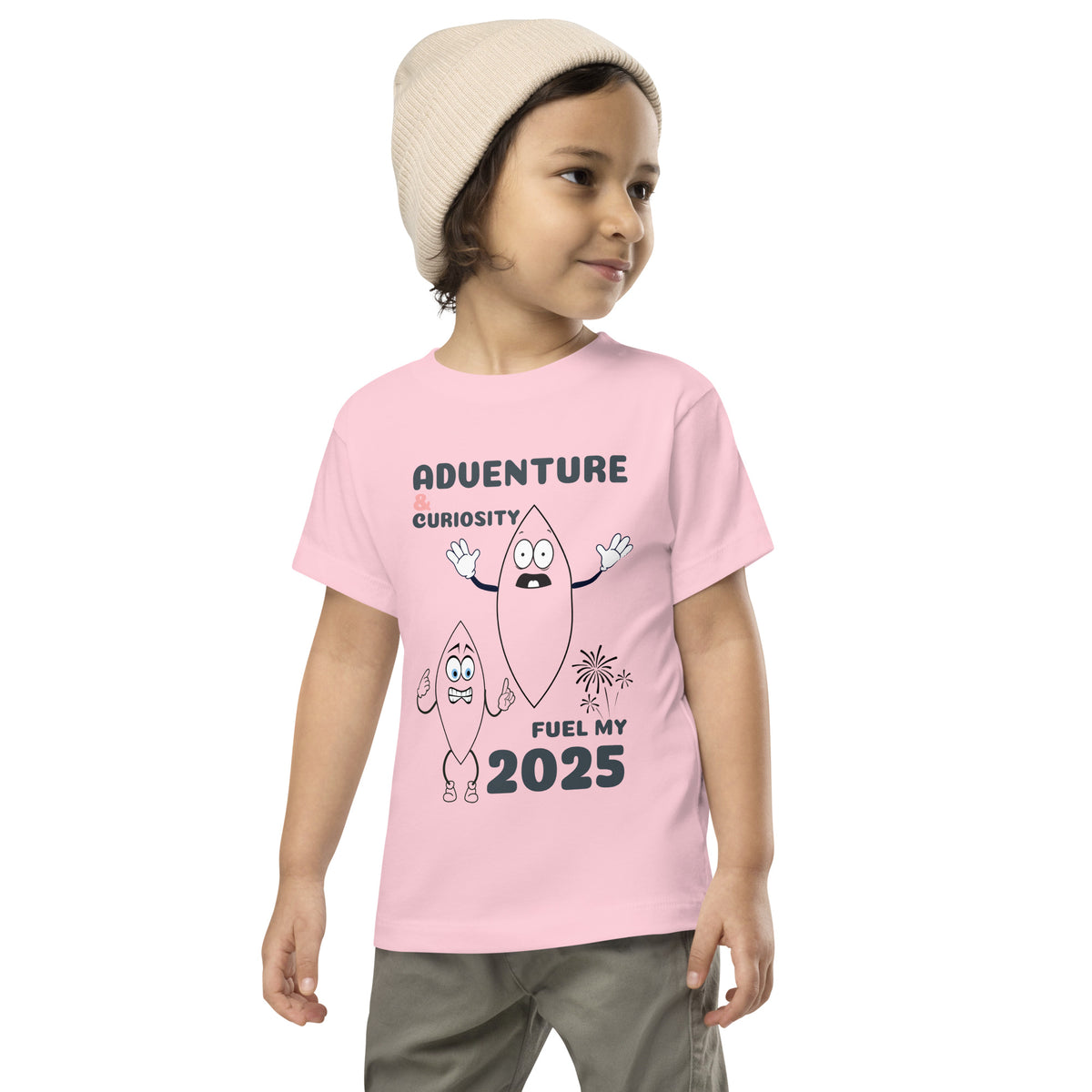 2025 Explorer Tee – Adventure Gift for Kids - Pink - Toddler Short Sleeve Tee