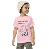 2025 Explorer Tee – Adventure Gift for Kids - Pink - Toddler Short Sleeve Tee