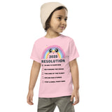 New Year Toddler Tee – Colorful Gift for Growth - Pink - Toddler Short Sleeve Tee