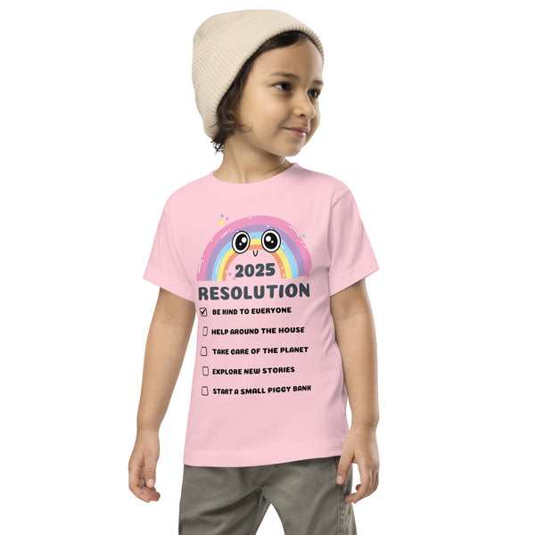 New Year Toddler Tee – Colorful Gift for Growth - Pink - Toddler Short Sleeve Tee