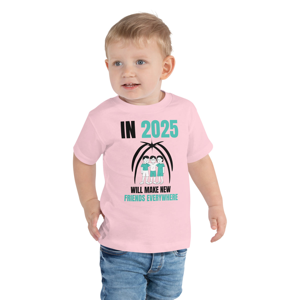 Gift Friendship – 2025 Toddler Tee for Besties - Pink - Toddler Short Sleeve Tee