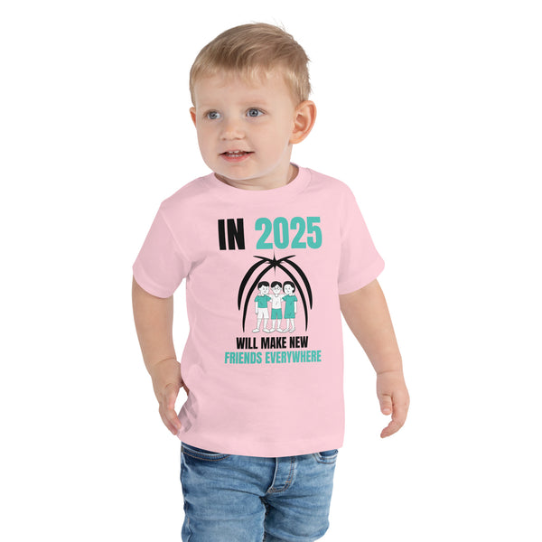 Gift Friendship – 2025 Toddler Tee for Besties - Pink - Toddler Short Sleeve Tee