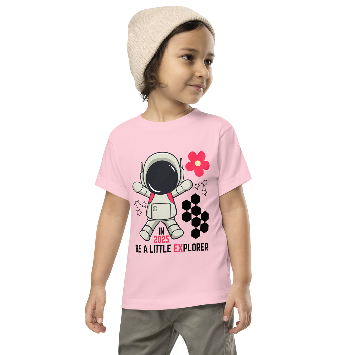 Astronaut Dreams Tee – A 2025 Gift for Young Explorers - Pink - Toddler Short Sleeve Tee