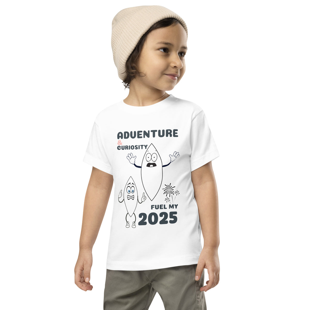 2025 Explorer Tee – Adventure Gift for Kids - White - Toddler Short Sleeve Tee