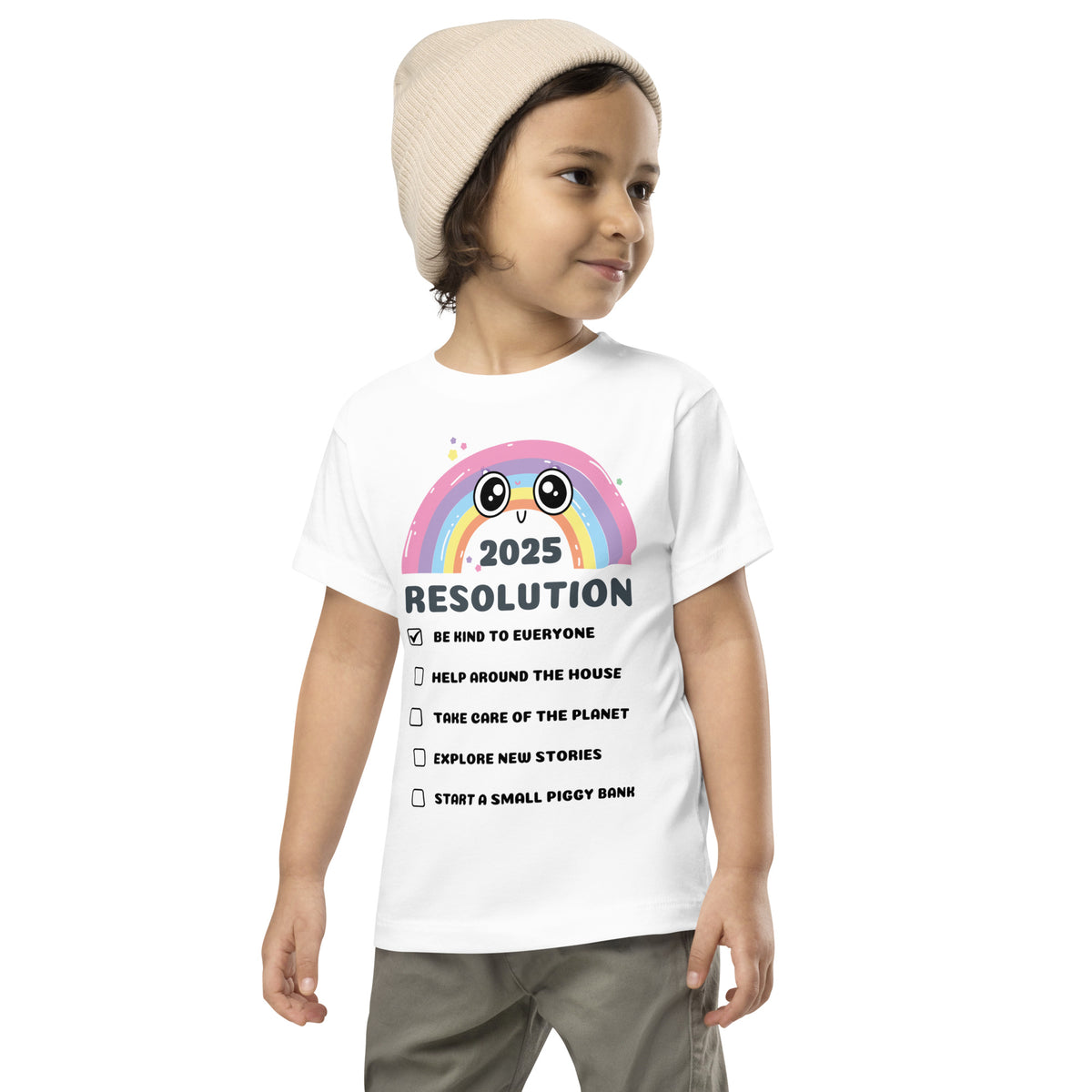 New Year Toddler Tee – Colorful Gift for Growth - White - Toddler Short Sleeve Tee