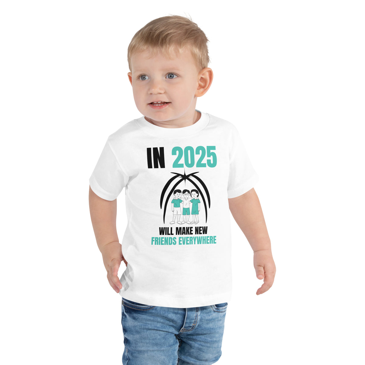 Gift Friendship – 2025 Toddler Tee for Besties - White - Toddler Short Sleeve Tee