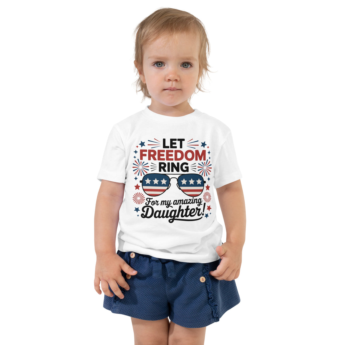 Let Freedom Ring Toddler Tee – Daughter Gift - - Toddler Short Sleeve Tee