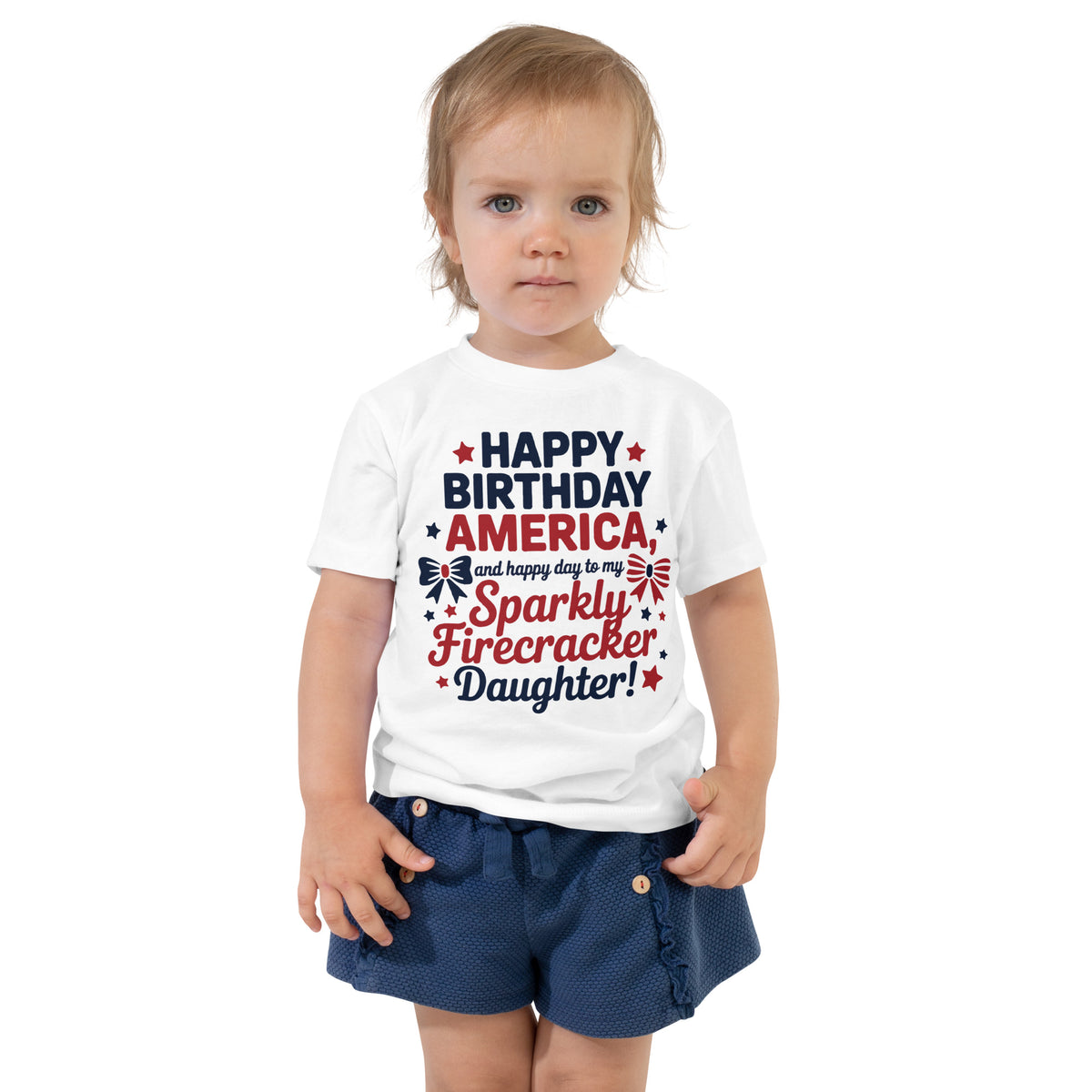 Sparkly Firecracker Toddler Short Sleeve Tee - - Toddler Short Sleeve Tee
