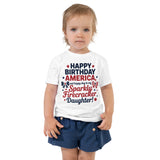 Sparkly Firecracker Toddler Short Sleeve Tee - - Toddler Short Sleeve Tee